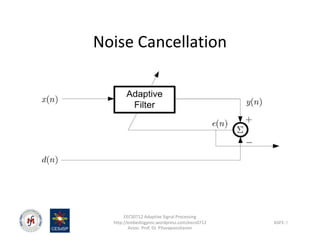 Introduction to Adaptive Signal Processing (II) | PDF