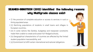 Comprehensive Overview of Multigrade Teaching: History, Roles, and ...