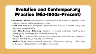 Comprehensive Overview of Multigrade Teaching: History, Roles, and ...