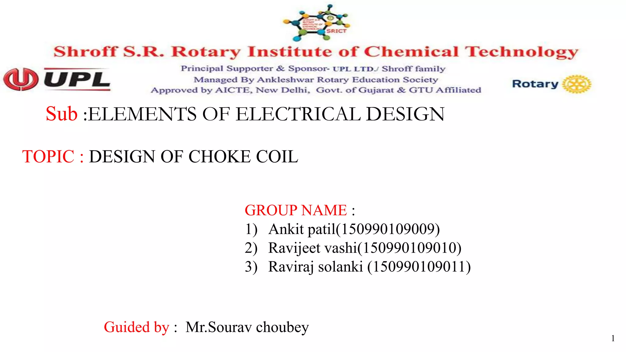 Chock Design design of chock coil | PPTX