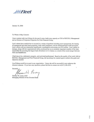 Lucey Recommendation Letter
