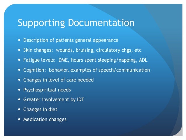 Medical Director Responsibilities And Hospice Eligibility And Recerti