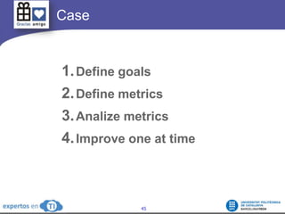    CaseDefine goalsDefine metricsAnalizemetricsImproveone at time