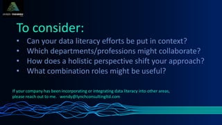 Exploring Levels of Data Literacy