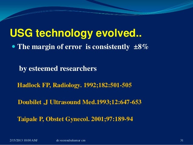 Pregnancy Dating Assessment Gesational Age