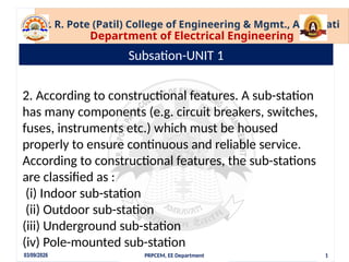 Comprehensive Overview of Electrical Substation Classification and ...