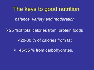 The keys to good nutrition  ,[object Object],[object Object],[object Object],[object Object]