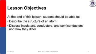 Basic electronics for all level 100 students of computer science ...