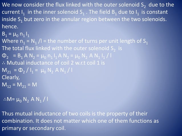 self inductance , mutual inductance and coeffecient of coupling | PPTX