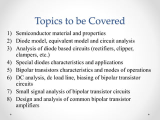 EEE231- Electronics-1 Lecture 01 | PPTX
