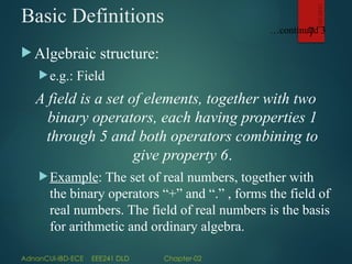 EEE241DLDlect02 Digital logic and design Boolean function | PPTX