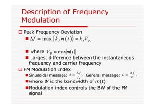 Description of Frequency
Modulation
 