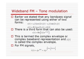 Wideband FM – Tone modulation
 