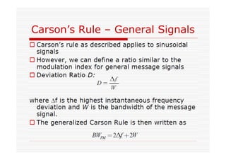 Carson’s Rule – General Signals
 
