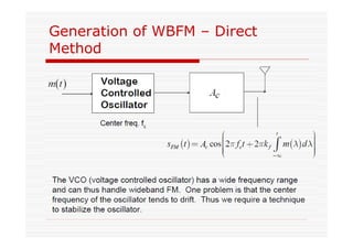 Generation of WBFM – Direct
Method
 