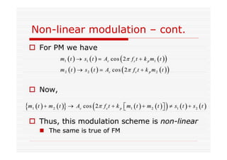 Non-linear modulation – cont.
 