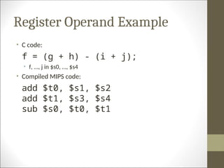 Comprehensive Introduction to MIPS Instruction Set and Computer ...