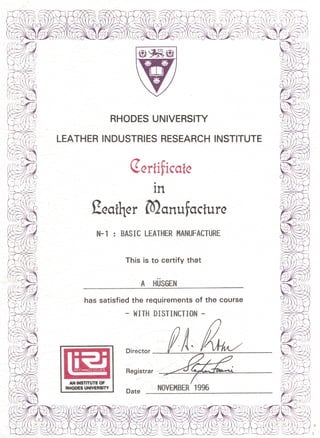 N1  Leather manufacture