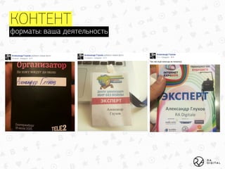 КОНТЕНТ
форматы: ваша дeятeльность
 