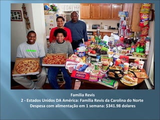 Familia Revis 2 - Estados Unidos DA América: Família Revis da Carolina do Norte  Despesa com alimentação em 1 semana: $341.98 dolares 