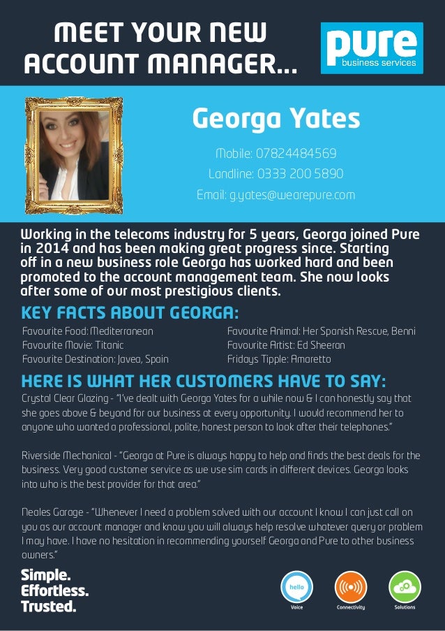 meet your account manager georga yates flyers account manager