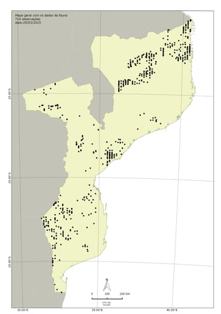 mapa geral dos dados de fauna