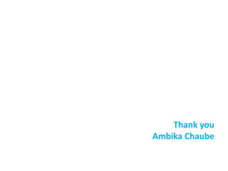 Thank you
Ambika Chaube
 