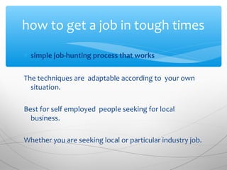Eeffective techniques for job hunting | PPT