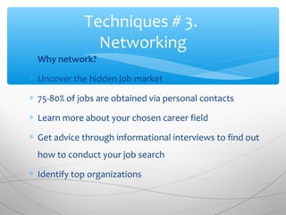 Eeffective techniques for job hunting | PPT