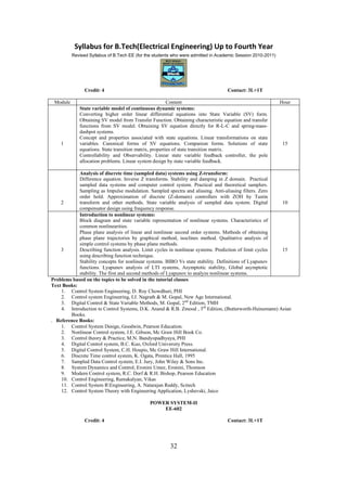 BTech in Electrical Engineering Syllabus WBUT | PDF