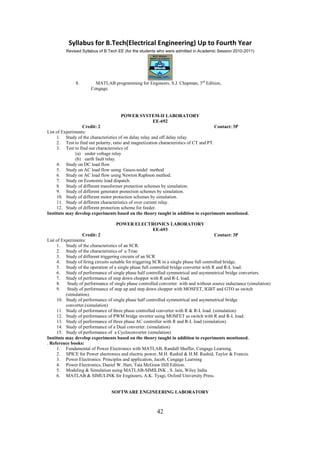 BTech in Electrical Engineering Syllabus WBUT | PDF