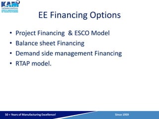 Financing of Energy Efficiency Initiatives | PPTX
