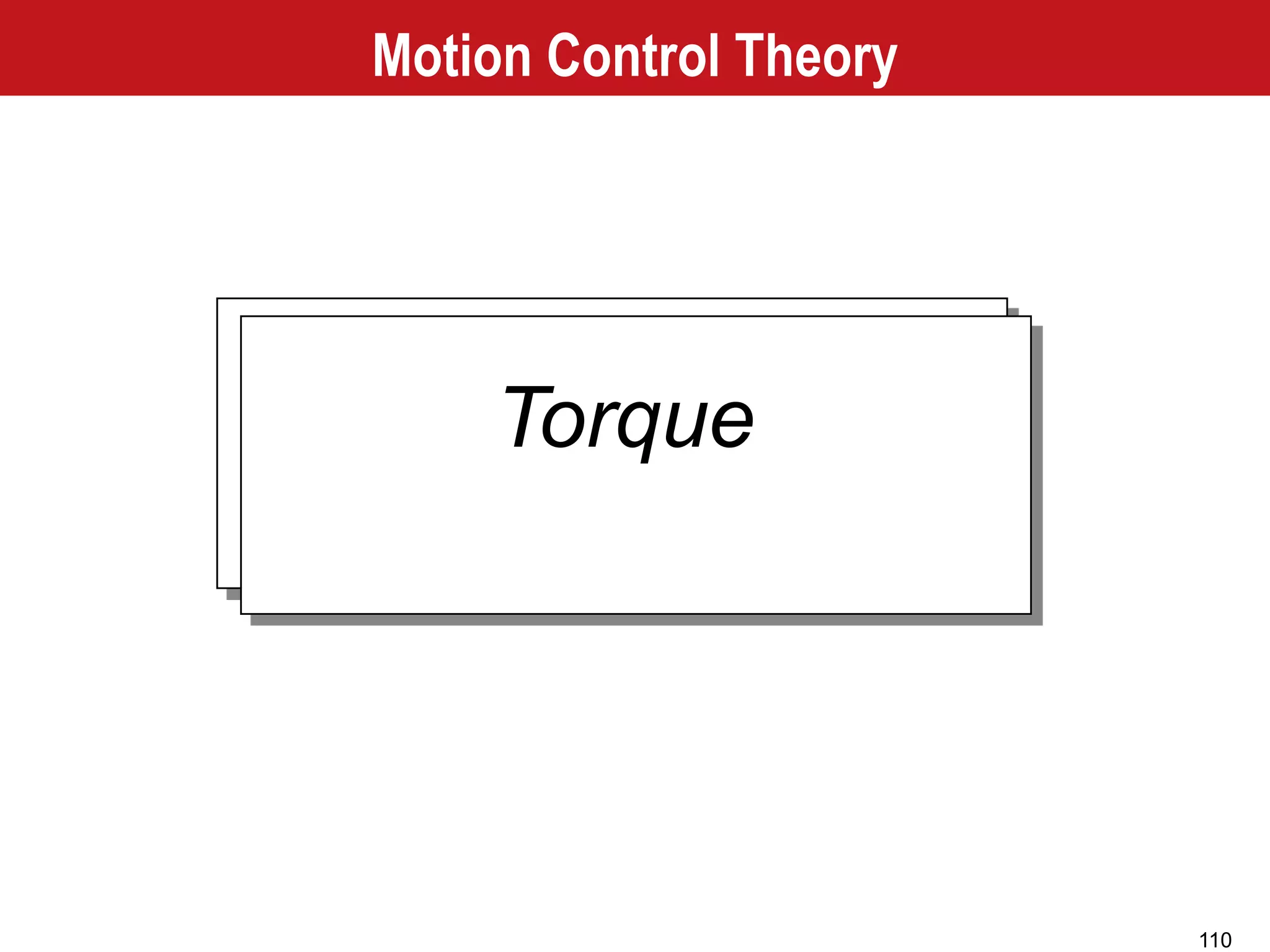 110
Torque
Motion Control Theory
 