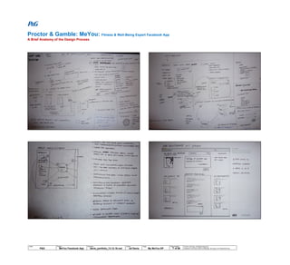 © 2014 Jef Davis, All Rights Reserved.
Material is Jef Davis/ Client Confidential. All Copy is For Placement Only.
Author
Jef Davis
Filename
davis_portfolio_13.12.16.vsd
Page Number
7 of 66
Client
P&G
Project
MeYou Facebook App
Page
My MeYou DP
Proctor & Gamble: MeYou: Fitness & Well-Being Expert Facebook App
A Brief Anatomy of the Design Process
 