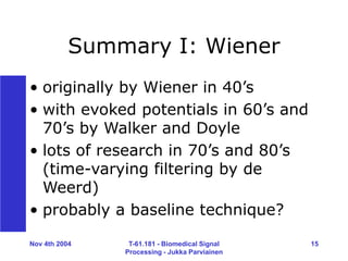 WEINER FILTERING AND BASIS FUNCTIONS.ppt