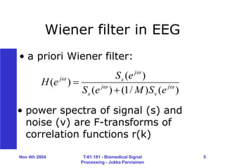 WEINER FILTERING AND BASIS FUNCTIONS.ppt