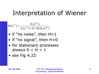 WEINER FILTERING AND BASIS FUNCTIONS.ppt