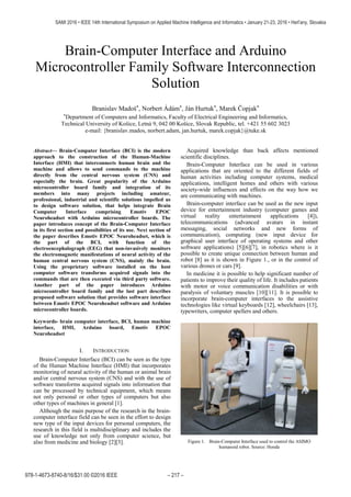 – 217 –
SAMI 2016 • IEEE 14th International Symposium on Applied Machine Intelligence and Informatics • January 21-23, 2016 • Herl’any, Slovakia
978-1-4673-8740-8/16/$31.00 ©2016 IEEE