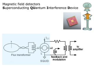 Magnetic field detectors
Superconducting QUantum Interference Device
 