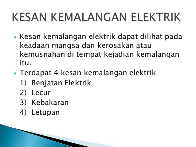 Kesan Kemalangan Elektrik