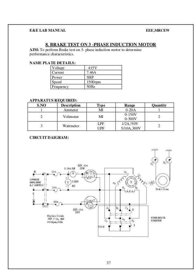 load test on 3 phase induction motor circuit diagram load test on 3 phase induction motor circuit diagram