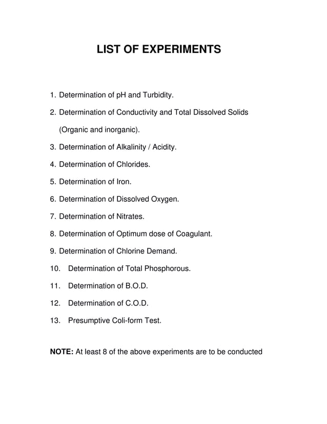 Environmental Engineering Lab Manual