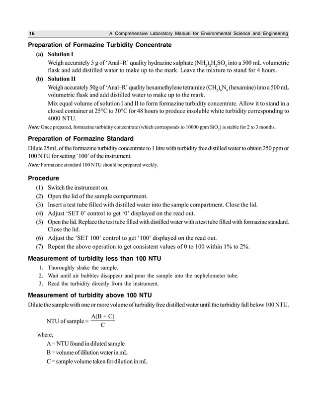 Environmental Engineering Lab Manual