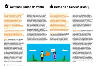 20 • Retail • Transformación Digital
externo, todos esos retailers y tiendas
llevan a cabo sus operaciones de gestión
del ...