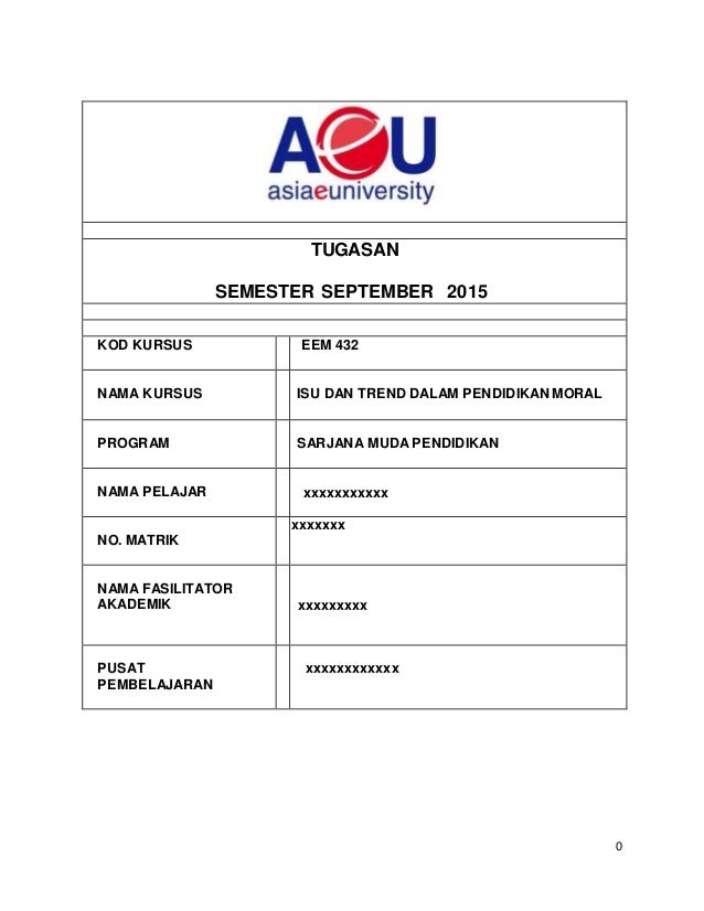 Isu Dan Trend Dalam Pendidikan Moral
