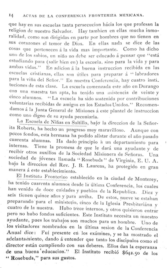 El Evangelista Mexicano Actas de Conferencia Anual Fronteriza Siglo…