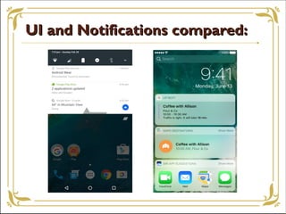 UI and Notifications compared:UI and Notifications compared:
 