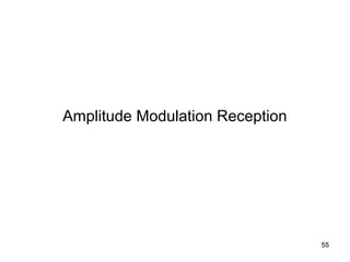 55 
Amplitude Modulation Reception 
 