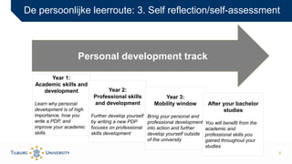 De persoonlijke leerroute: 3. Self reflection/self-assessment
Personal development track
Year 1:
Academic skills and
devel...