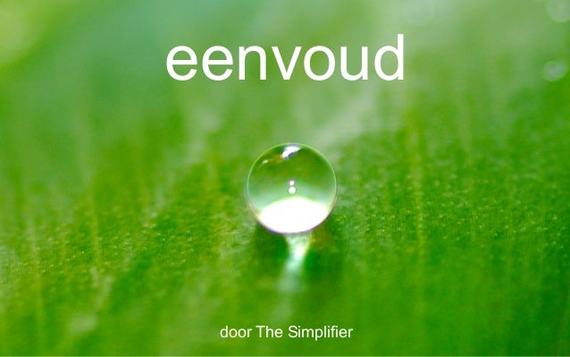 eenvoud